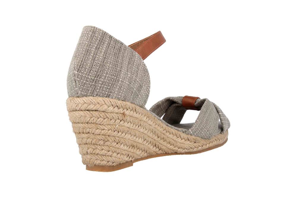 Mustang Shoes Sandaletten In Übergrößen Grau 1248-803-22 Große Damenschuhe