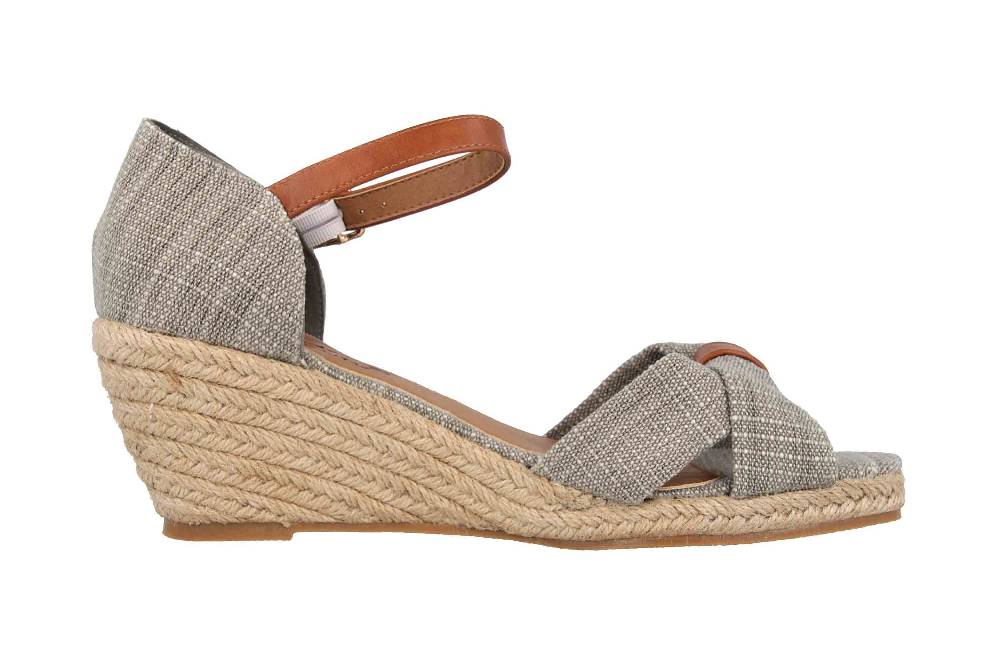 Mustang Shoes Sandaletten In Übergrößen Grau 1248-803-22 Große Damenschuhe