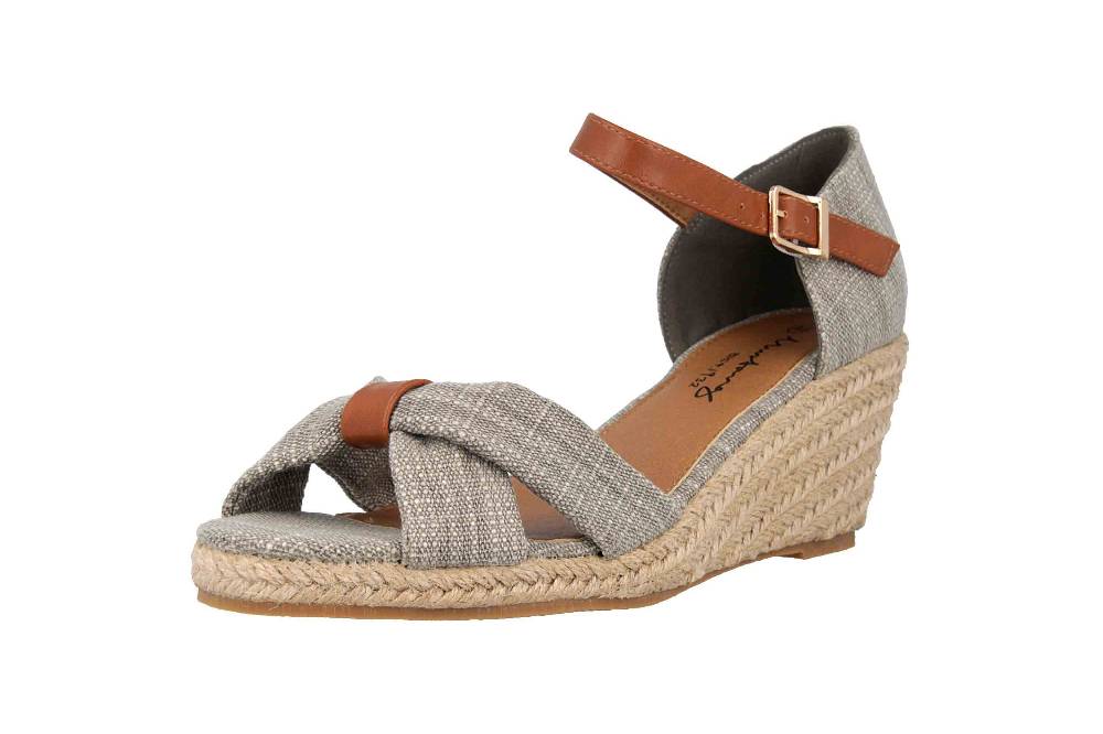 Mustang Shoes Sandaletten In Übergrößen Grau 1248-803-22 Große Damenschuhe