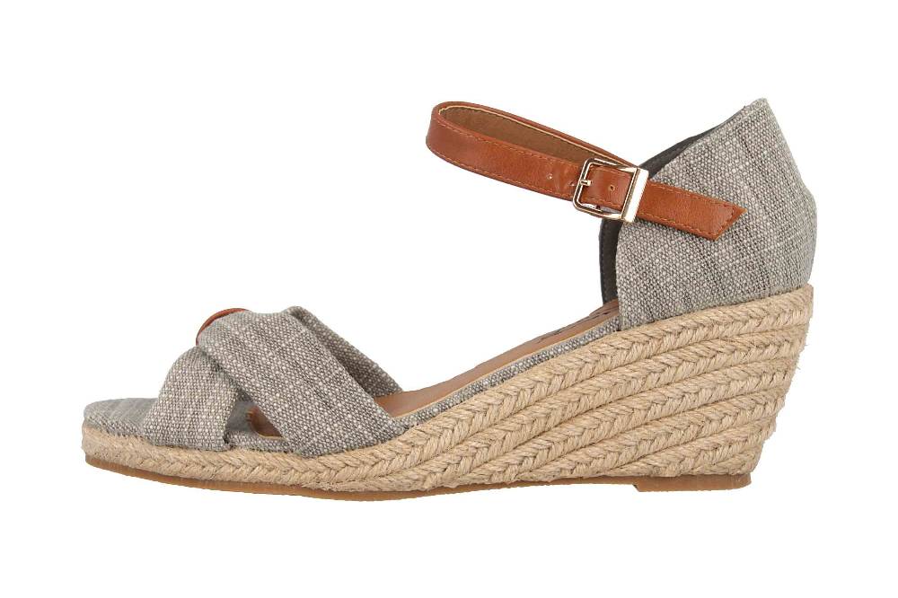 Mustang Shoes Sandaletten in Übergrößen Grau 1248-803-22 große Damenschuhe