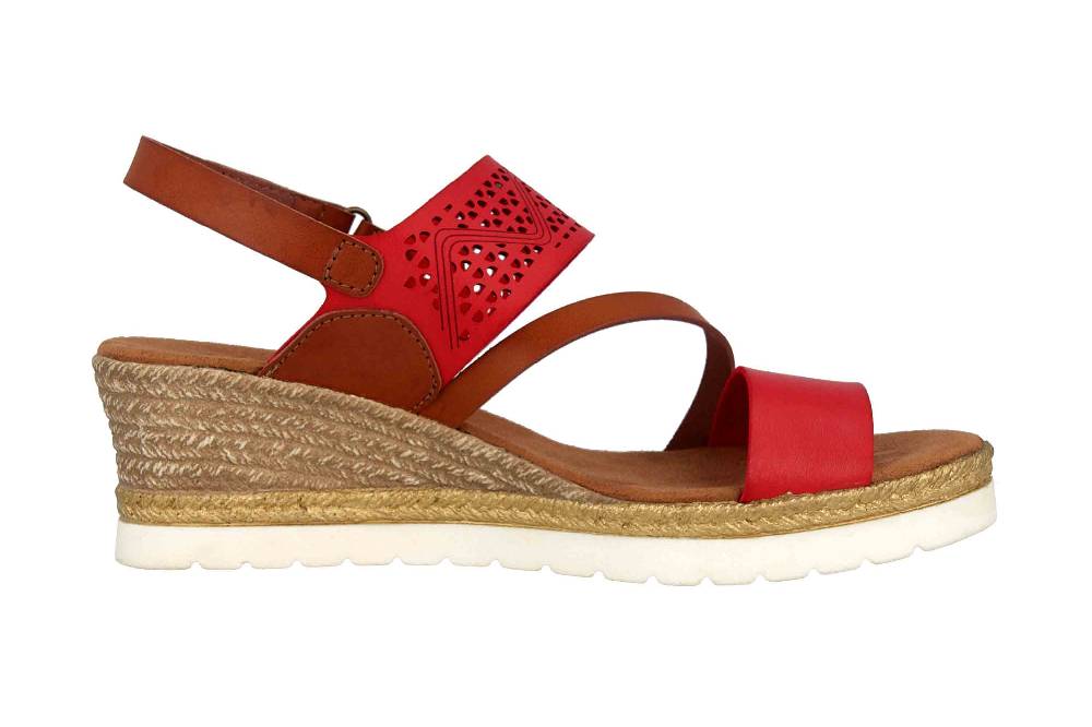 Mustang Shoes Sandaletten In Übergrößen Rot 1317-802-5 Große Damenschuhe