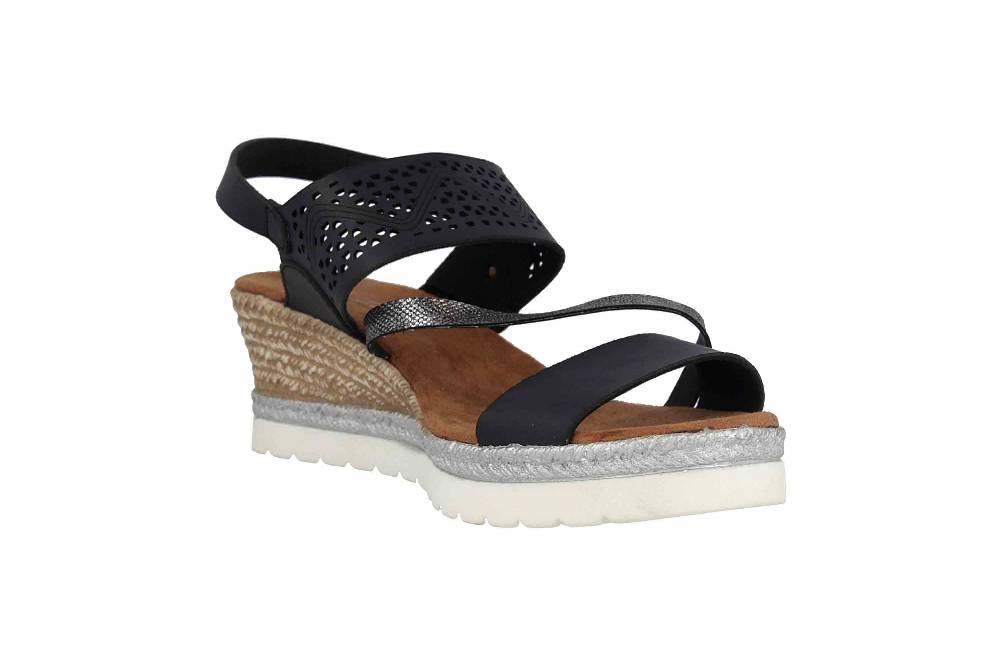 Mustang Shoes Sandaletten In Übergrößen Schwarz 1317-802-9 Große Damenschuhe