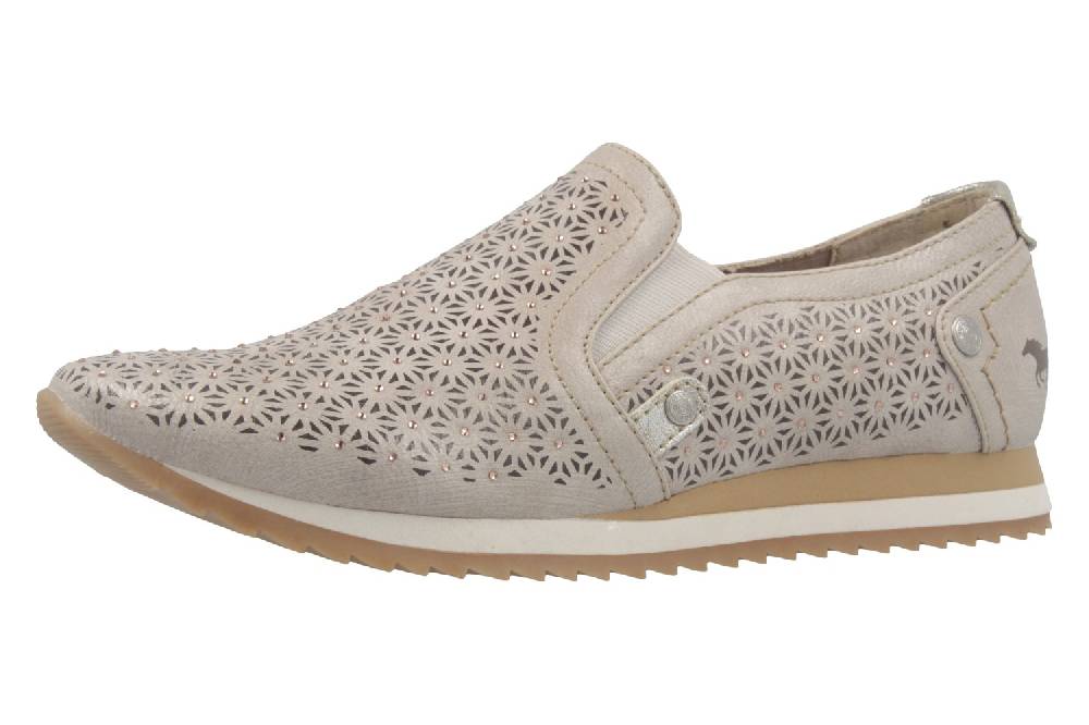 Mustang Shoes Slipper in Übergrößen Beige 1237-401-4 große Damenschuhe