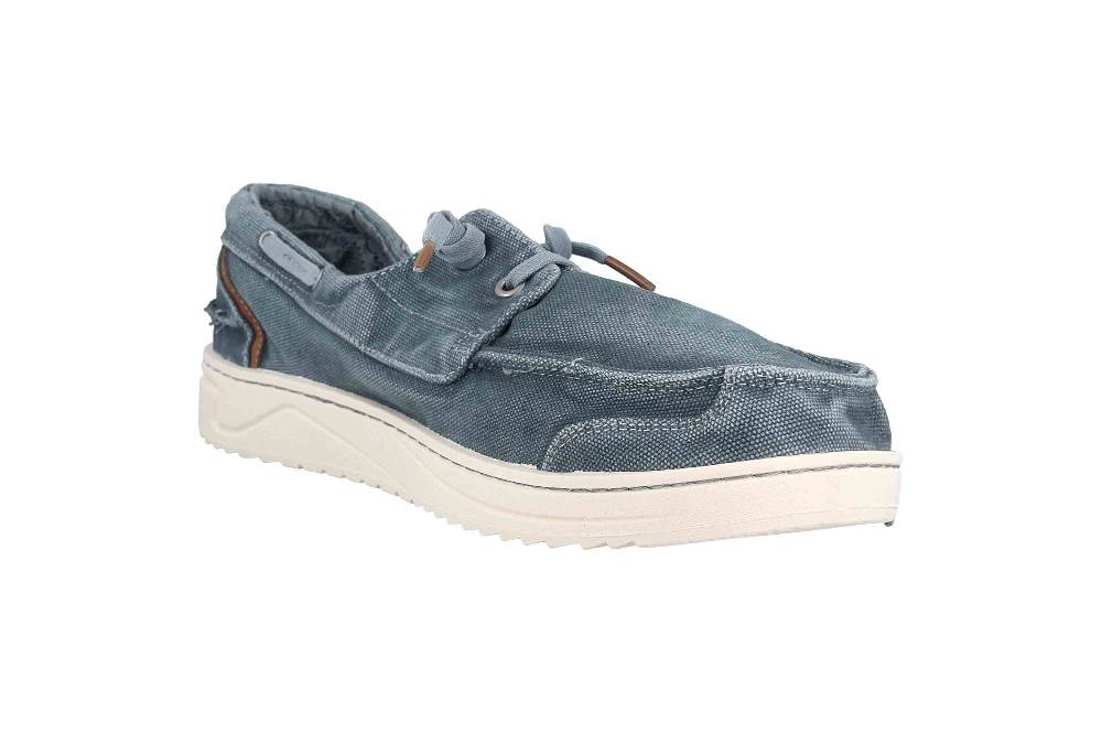 Mustang Shoes Slipper In Übergrößen Blau 4191-404-8 Große Herrenschuhe