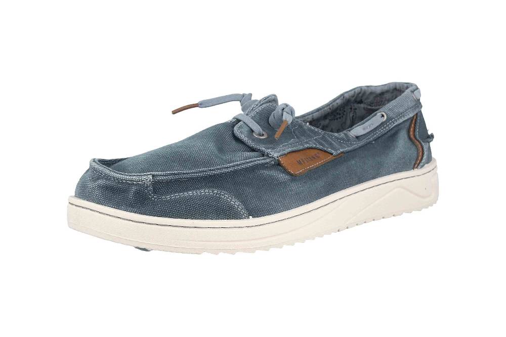 Mustang Shoes Slipper In Übergrößen Blau 4191-404-8 Große Herrenschuhe