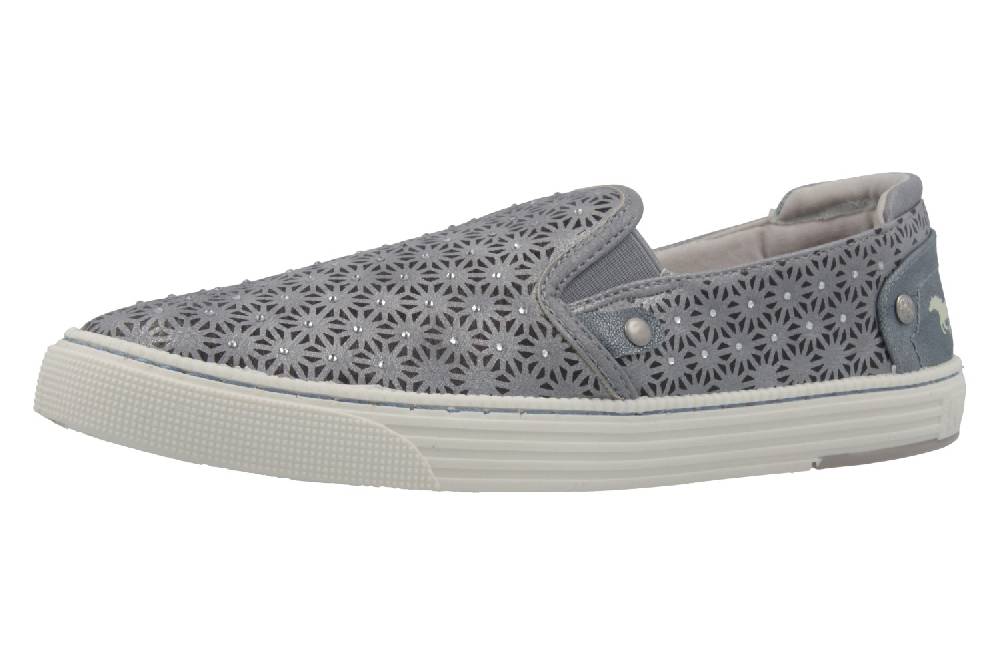 Mustang Shoes Slipper in Übergrößen Grau 1246-401-2 große Damenschuhe