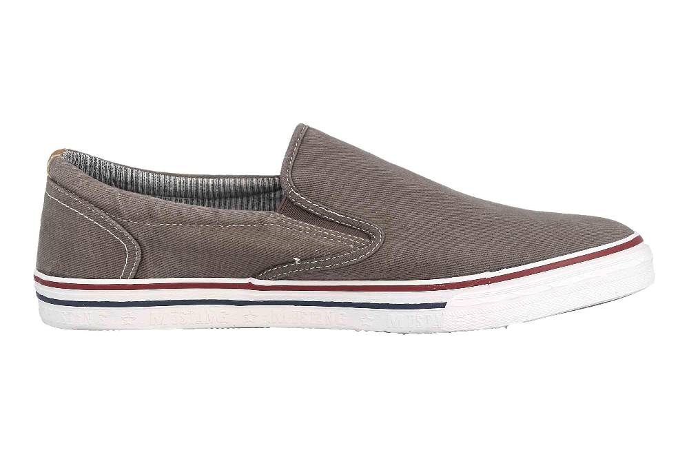 Mustang Shoes Slipper In Übergrößen Grau 4147-401-2 Große Herrenschuhe
