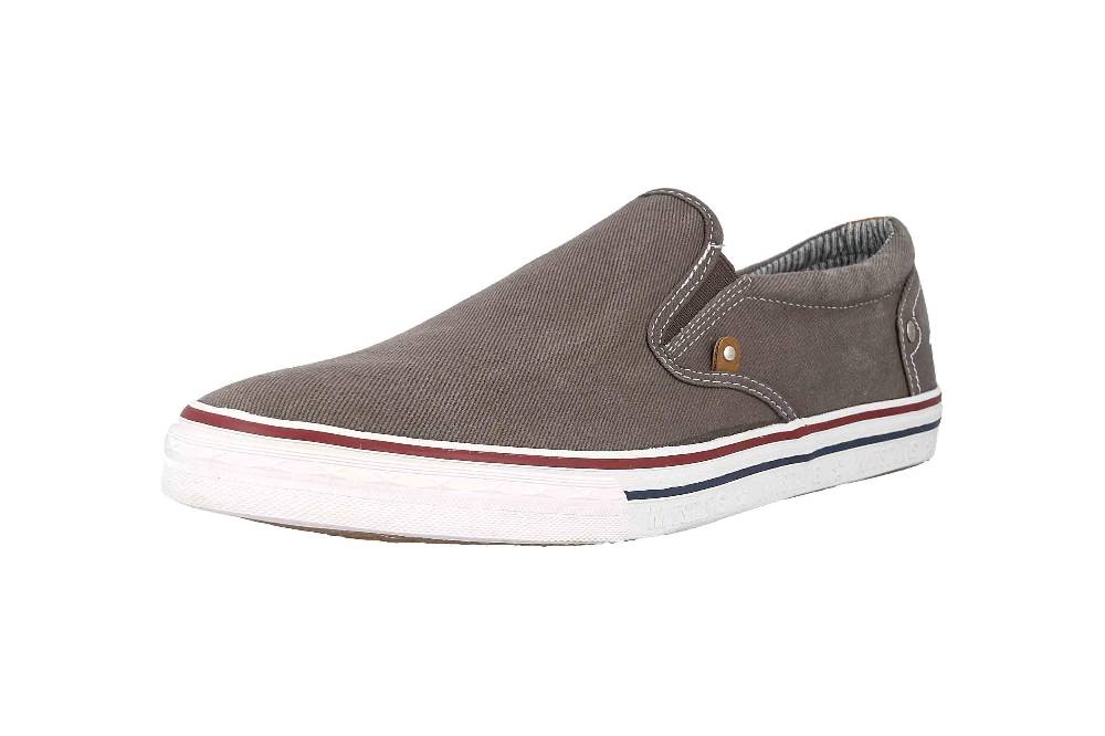 Mustang Shoes Slipper In Übergrößen Grau 4147-401-2 Große Herrenschuhe