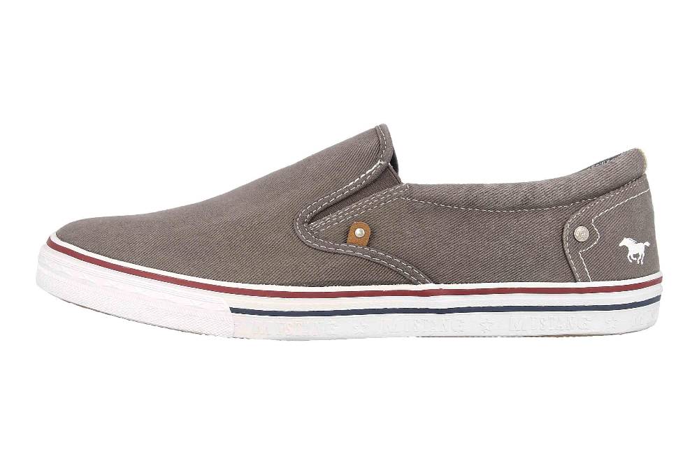 Mustang Shoes Slipper in Übergrößen Grau 4147-401-2 große Herrenschuhe