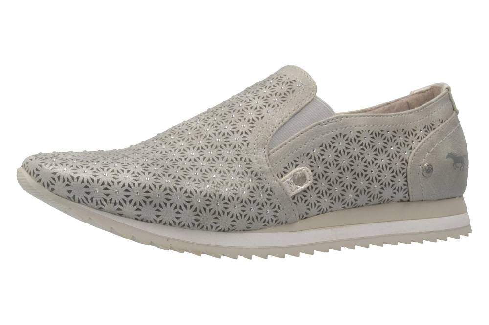 Mustang Shoes Slipper in Übergrößen Silber 1237-401-21 große Damenschuhe