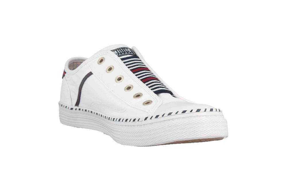 Mustang Shoes Slipper In Übergrößen Weiß 1376-401-18 Große Damenschuhe