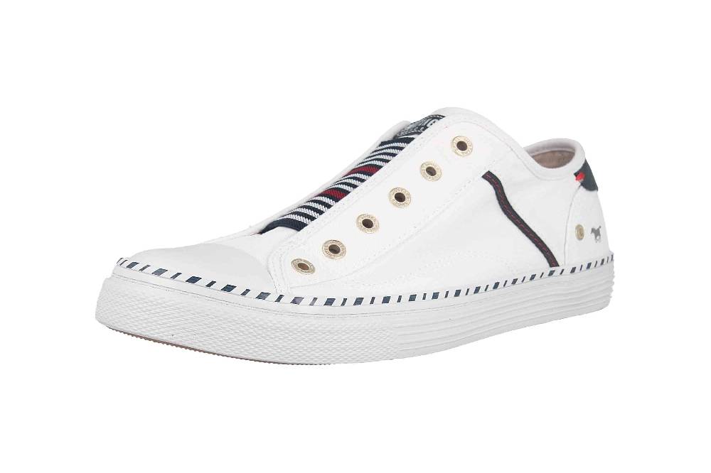 Mustang Shoes Slipper In Übergrößen Weiß 1376-401-18 Große Damenschuhe