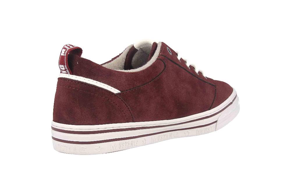 Mustang Shoes Sneaker In Übergrößen Bordeaux 1354-312-55 Große Damenschuhe