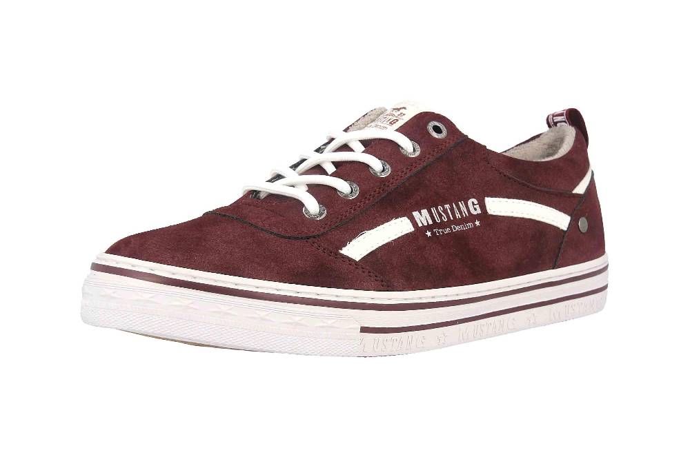 Mustang Shoes Sneaker In Übergrößen Bordeaux 1354-312-55 Große Damenschuhe