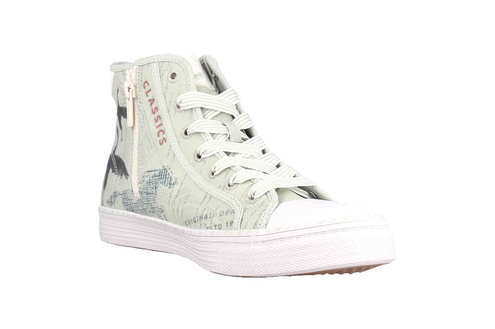 Mustang Shoes Sneaker In Übergrößen Grün 1376-502-702 Große Damenschuhe