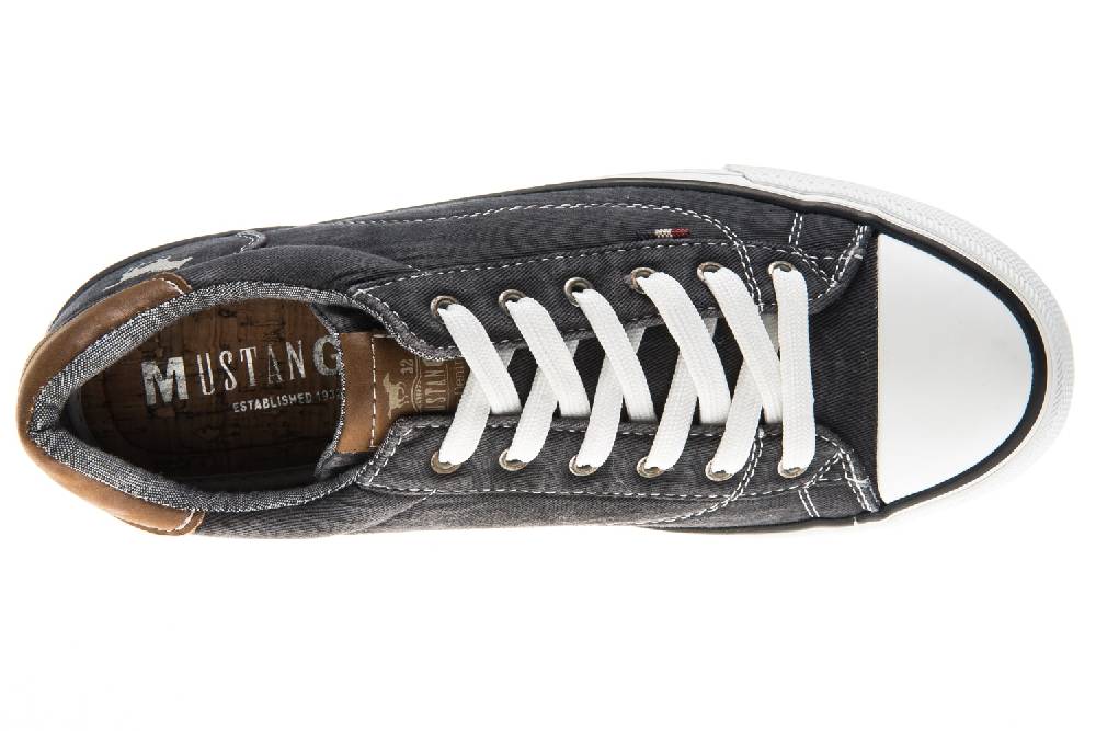 Mustang Shoes Sneaker In Übergrößen Schwarz 1272-301-9 Große Damenschuhe