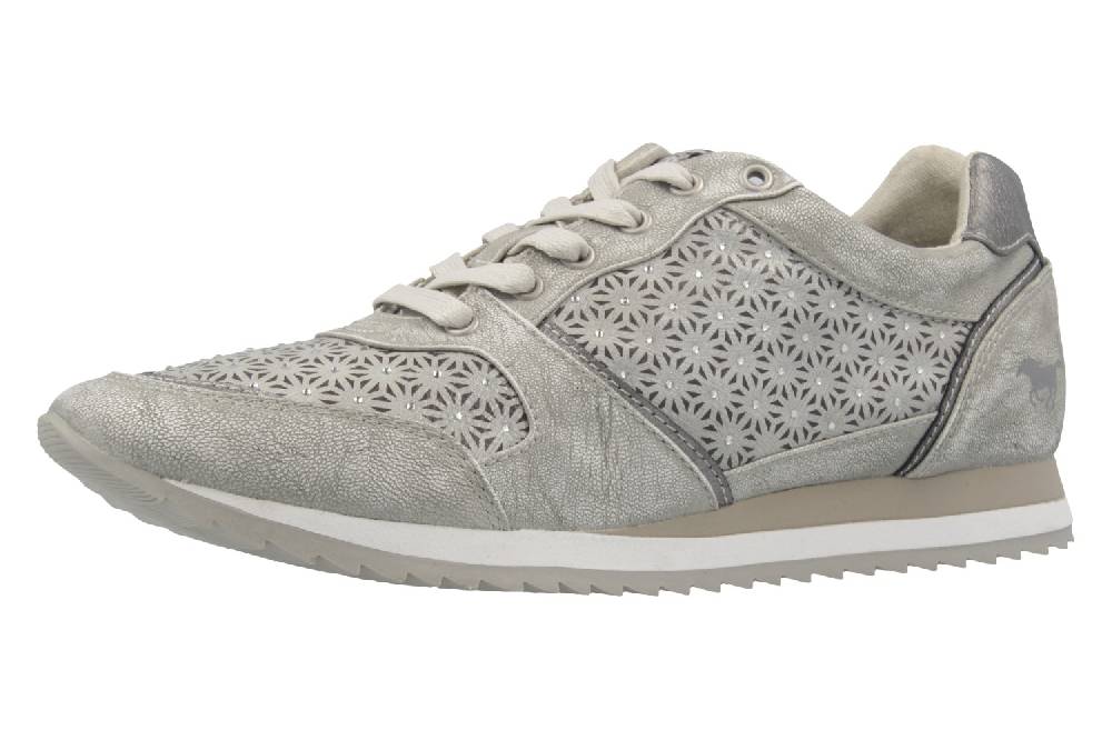 Mustang Shoes Sneaker in Übergrößen Silber 1237-301-21 große Damenschuhe
