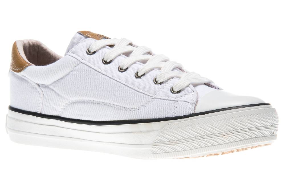 Mustang Shoes Sneaker In Übergrößen Weiß 1272-301-1 Große Damenschuhe
