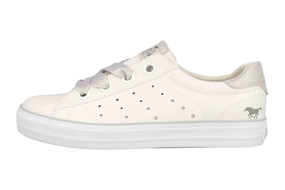 Mustang Shoes Sneaker in Übergrößen Weiß 1272-302-1 große Damenschuhe