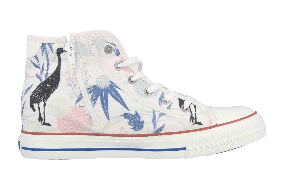 Mustang Shoes Sneaker In Übergrößen Weiß 1272-501-1 Große Damenschuhe