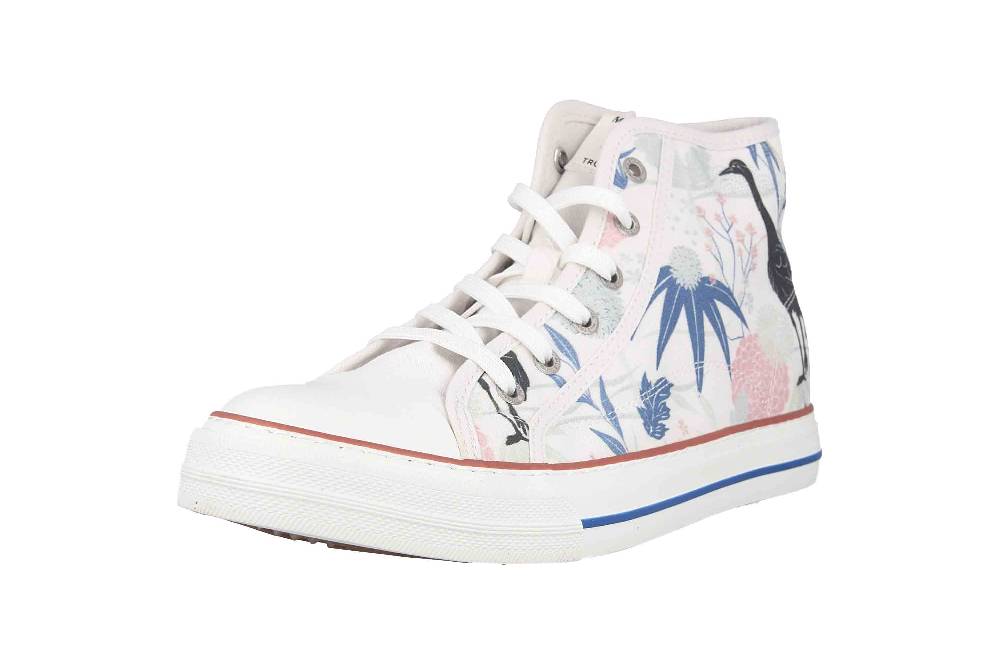 Mustang Shoes Sneaker In Übergrößen Weiß 1272-501-1 Große Damenschuhe