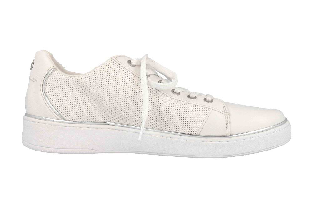 Mustang Shoes Sneaker In Übergrößen Weiß 1300-303-121 Große Damenschuhe