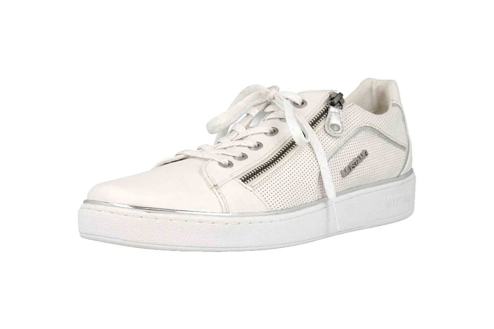 Mustang Shoes Sneaker In Übergrößen Weiß 1300-303-121 Große Damenschuhe