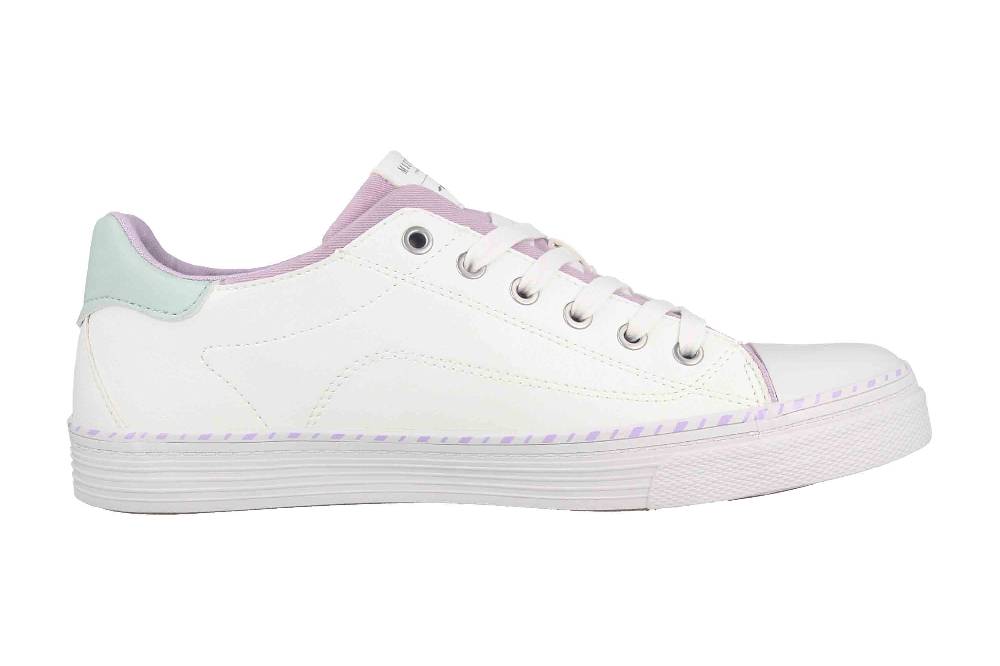 Mustang Shoes Sneaker In Übergrößen Weiß 1376-306-198 Große Damenschuhe