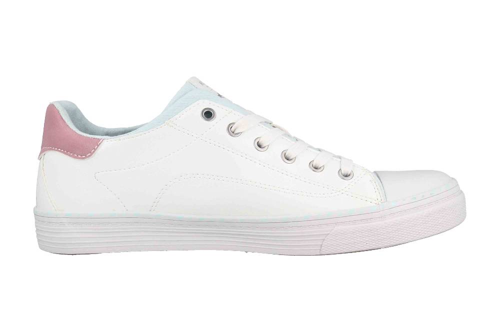 Mustang Shoes Sneaker In Übergrößen Weiß 1376-306-18 Große Damenschuhe