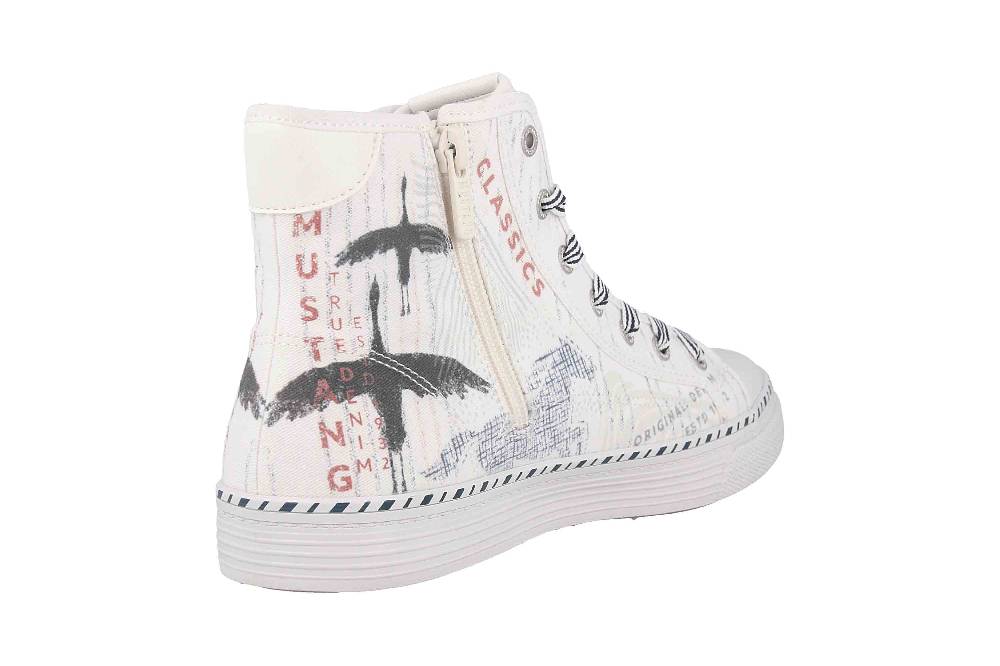 Mustang Shoes Sneaker In Übergrößen Weiß 1376-502-1 Große Damenschuhe