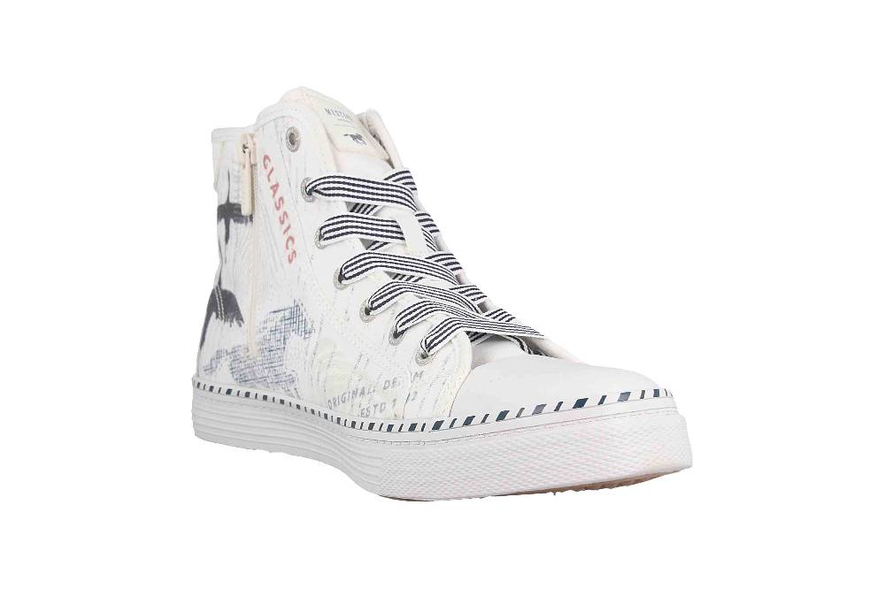 Mustang Shoes Sneaker In Übergrößen Weiß 1376-502-1 Große Damenschuhe