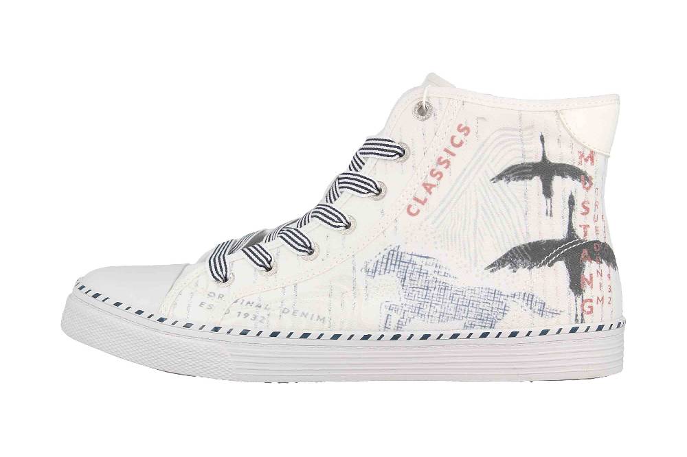 Mustang Shoes Sneaker in Übergrößen Weiß 1376-502-1 große Damenschuhe