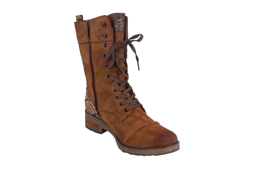 Mustang Shoes Stiefeletten In Übergrößen Braun 1293-519-301 Große Damenschuhe