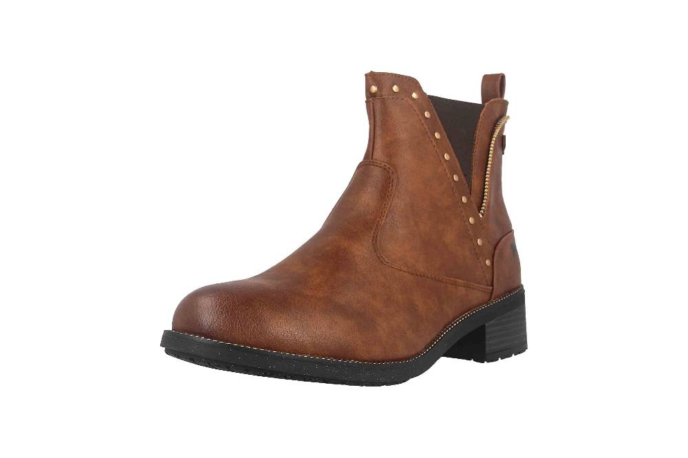 Mustang Shoes Stiefeletten In Übergrößen Braun 1402-503-307 Große Damenschuhe