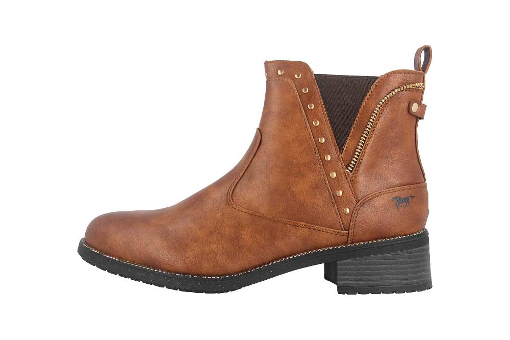 Mustang Shoes Stiefeletten in Übergrößen Braun 1402-503-307 große Damenschuhe