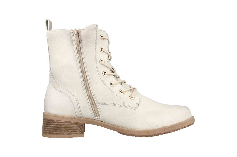 Mustang Shoes Stiefeletten In Übergrößen Weiß 1402-502-203 Große Damenschuhe