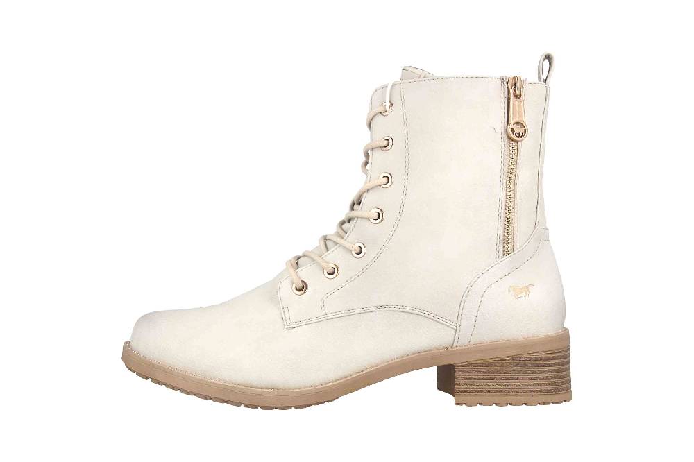 Mustang Shoes Stiefeletten in Übergrößen Weiß 1402-502-203 große Damenschuhe