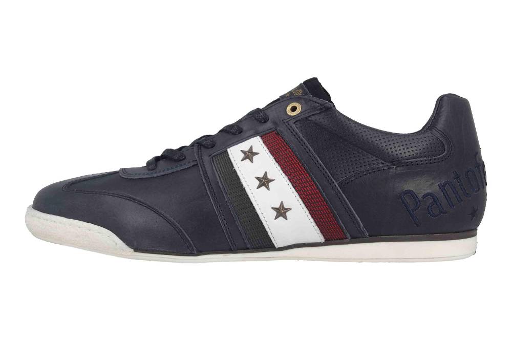 Pantofola d'Oro Imola Romagna Uomo Low Sneaker in Übergrößen Blau 10193037.29Y/10193082.29Y große Herrenschuhe