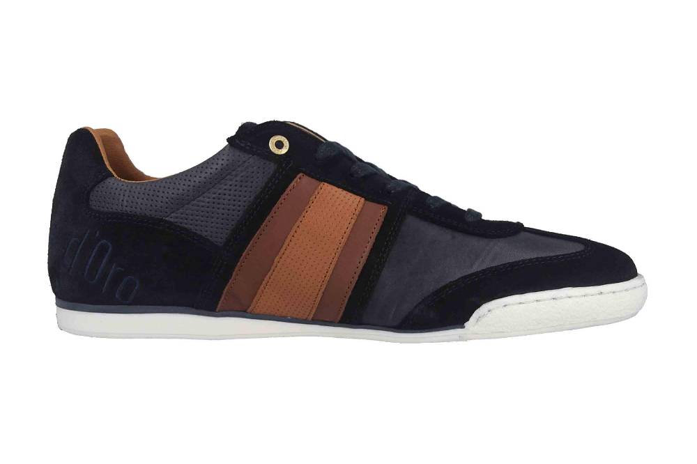 Pantofola D'Oro Imola Scudo Uomo Low Sneaker In Übergrößen Blau 10193040.29Y/10193084.29Y Große Herrenschuhe