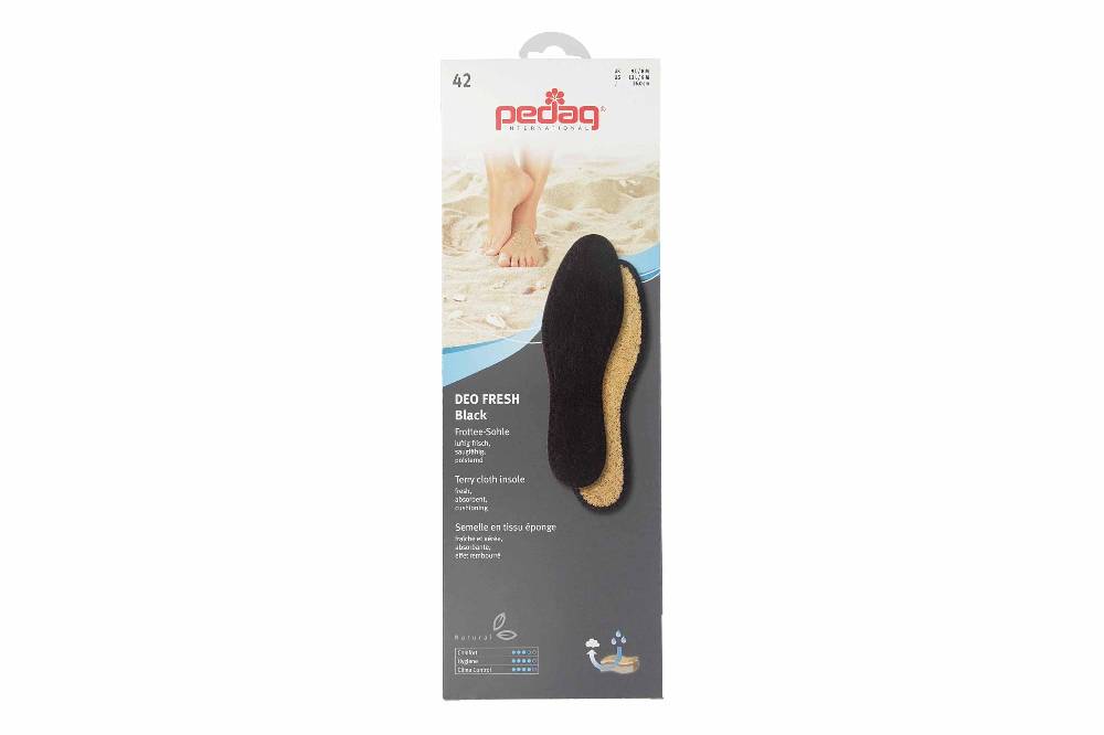 pedag - DEO FRESH BLACK - 2806/1062 Barfuß-Einlegesohle