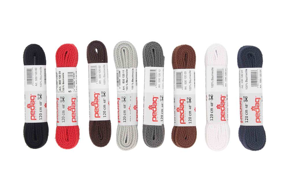 pedag - FLACHSENKEL - Schnürsenkel Diverse Farben 120 cm (1 Paar)