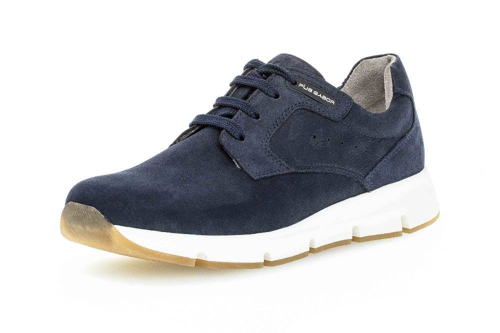 Pius Gabor Halbschuhe In Übergrößen Blau 1022.10.02 Große Herrenschuhe