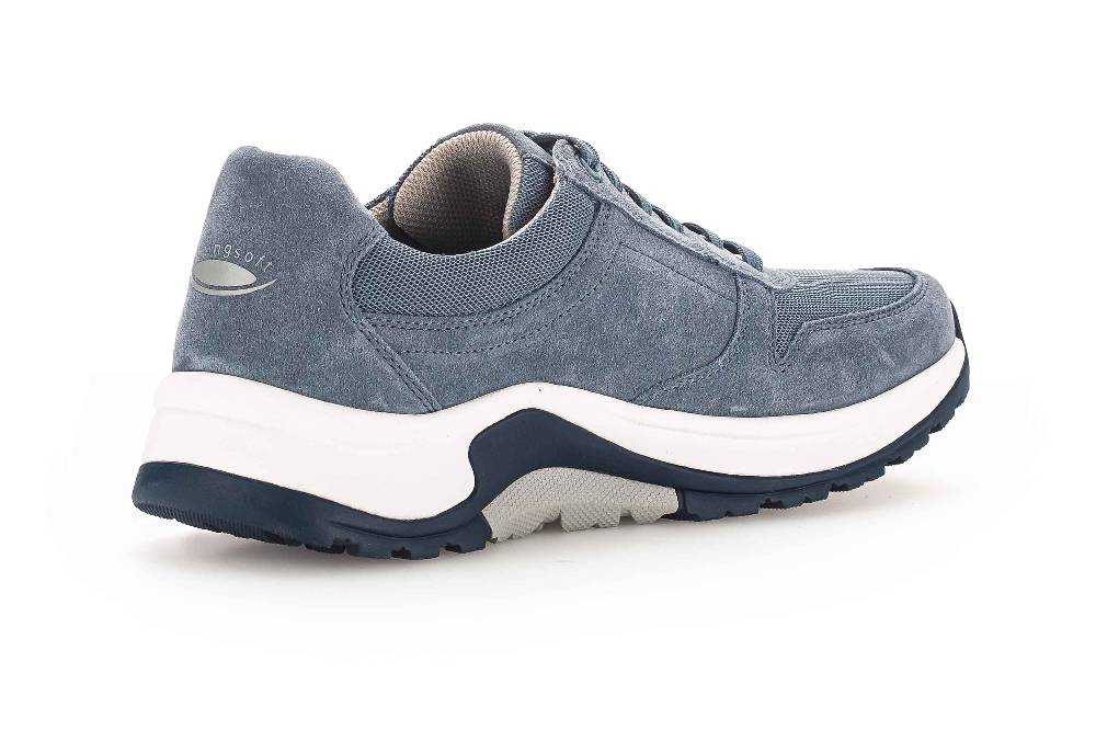 Pius Gabor Rollingsoft Sneaker In Übergrößen Blau 8000.14.16 Große Herrenschuhe