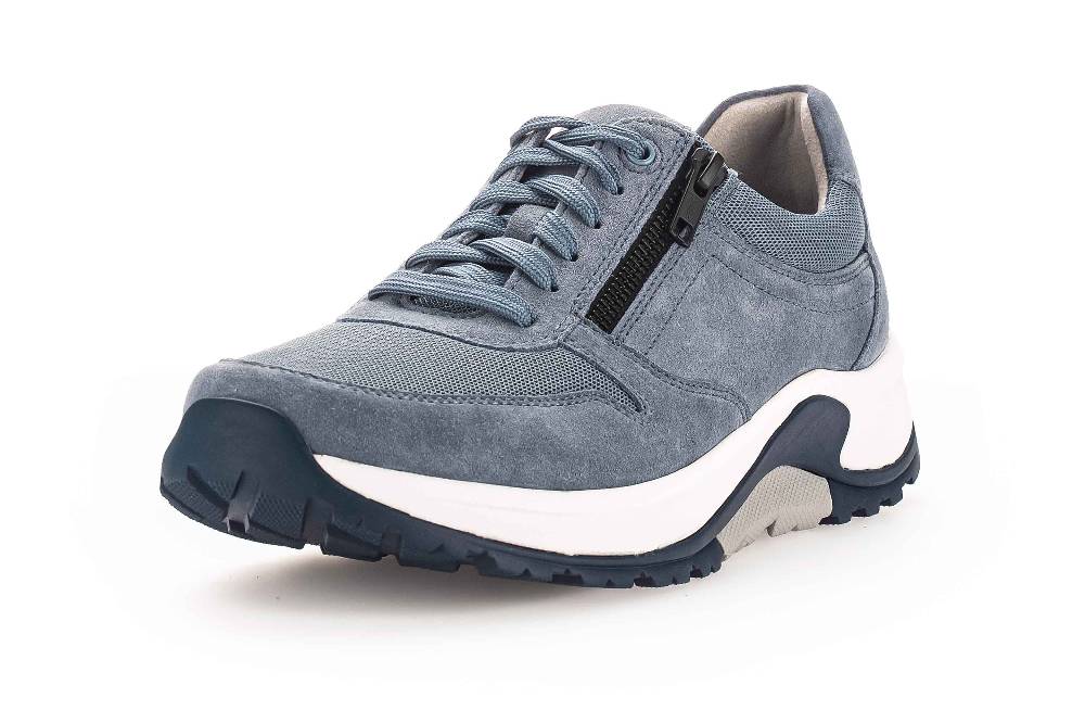 Pius Gabor Rollingsoft Sneaker In Übergrößen Blau 8000.14.16 Große Herrenschuhe