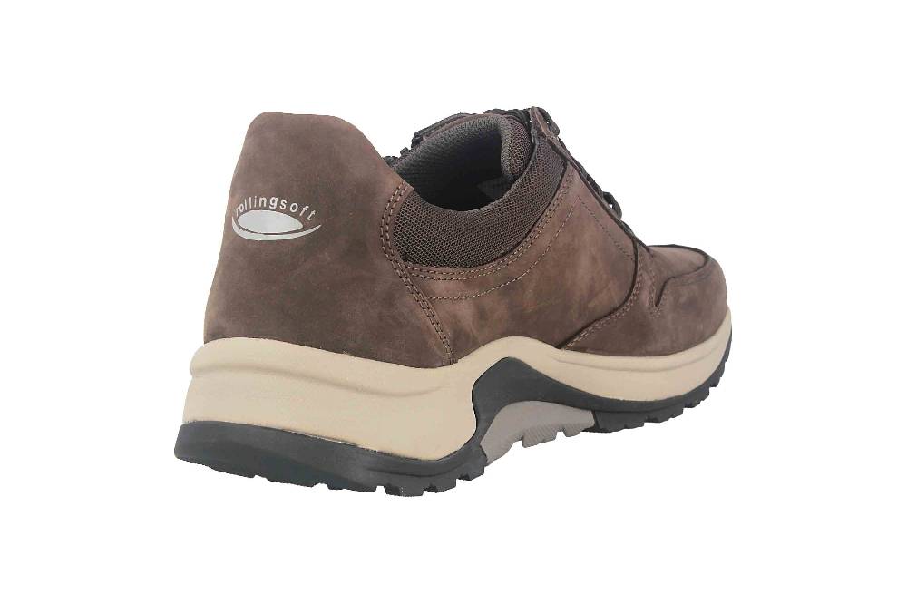 Pius Gabor Rollingsoft Sneaker In Übergrößen Braun 8000.14.18 Große Herrenschuhe