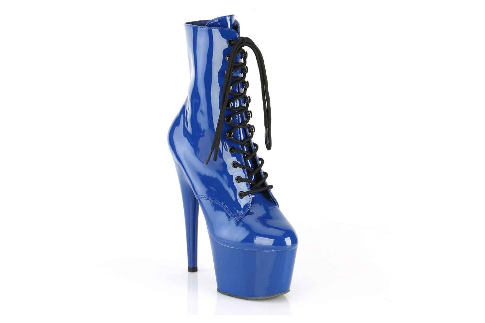Pleaser Adore-1020 Stiefeletten In Übergrößen Blau ADO1020/RYBL/M Große Damenschuhe