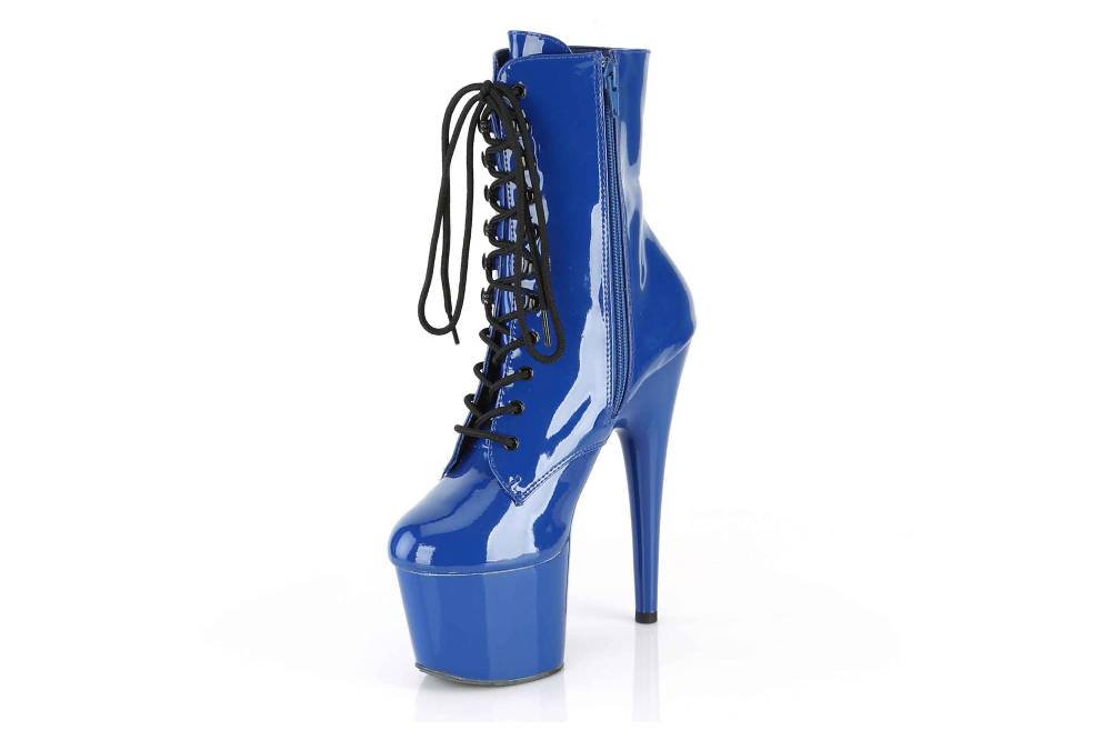 Pleaser Adore-1020 Stiefeletten In Übergrößen Blau ADO1020/RYBL/M Große Damenschuhe