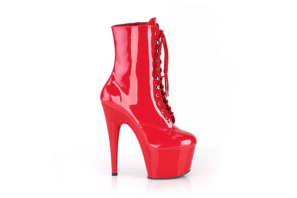 Pleaser Adore-1020 Stiefeletten In Übergrößen Rot ADO1020/R/M Große Damenschuhe