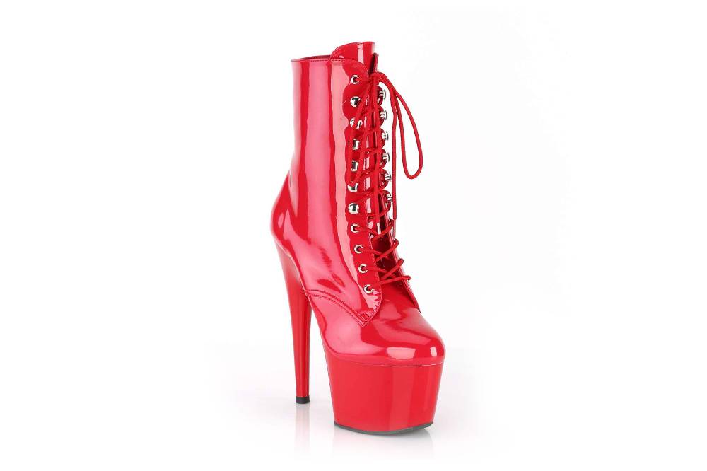 Pleaser Adore-1020 Stiefeletten In Übergrößen Rot ADO1020/R/M Große Damenschuhe