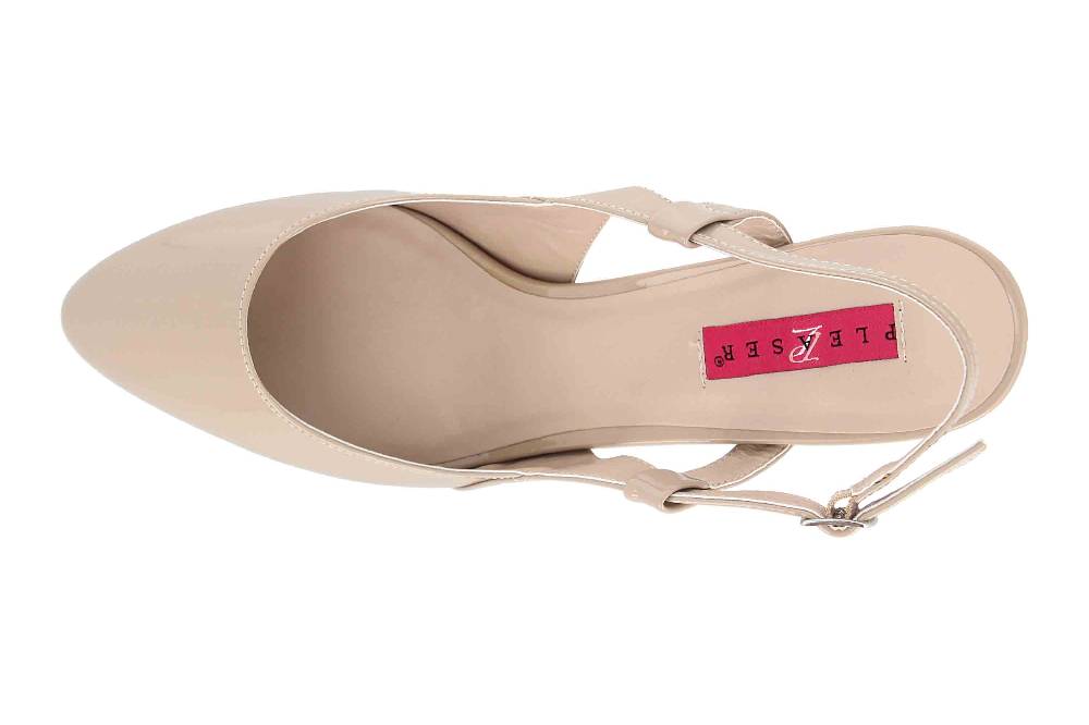 Pleaser Divine-418 Pumps In Übergrößen Beige DIV418/CR Große Damenschuhe